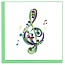 Vietnam Quilling Card - Treble Clef