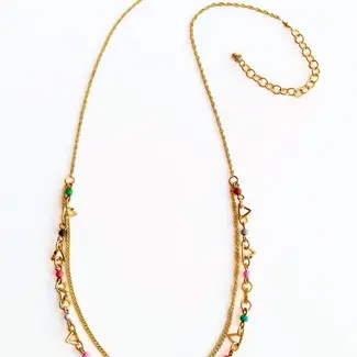 India Confetti Dual Strand Necklace