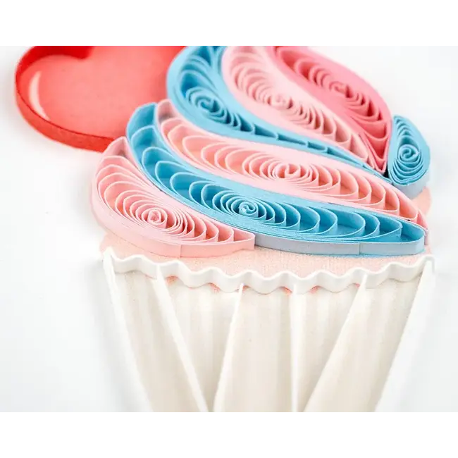 Quilling Card - Birthday Cupcake Trio