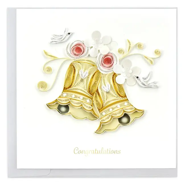 Quilling Card - Wedding Bells