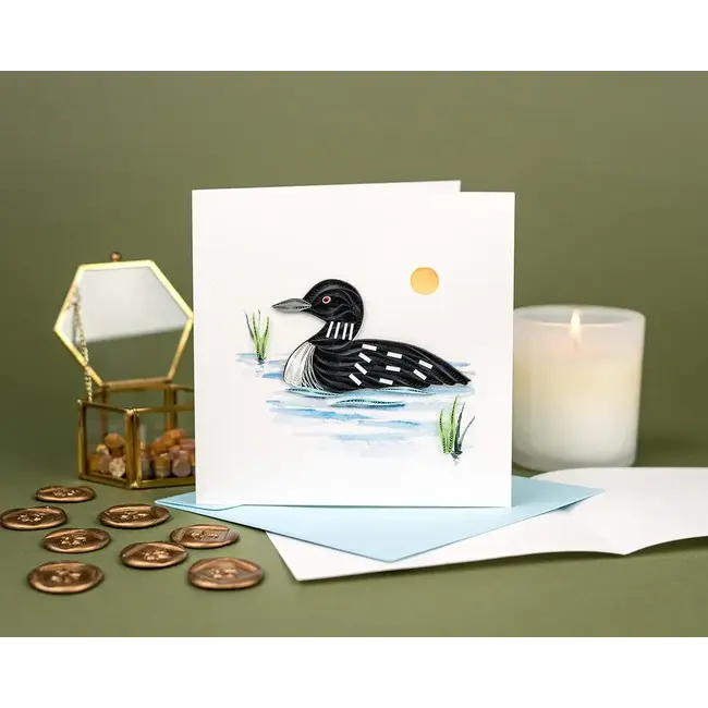 Quilling Card - Loon