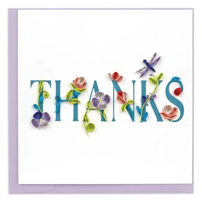 Quilling Card - Garden Thanks
