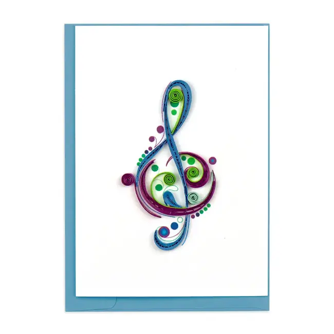 Mini Quilling Card - Treble Clef