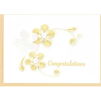 Vietnam Mini Quilling Card - Floral Congrats