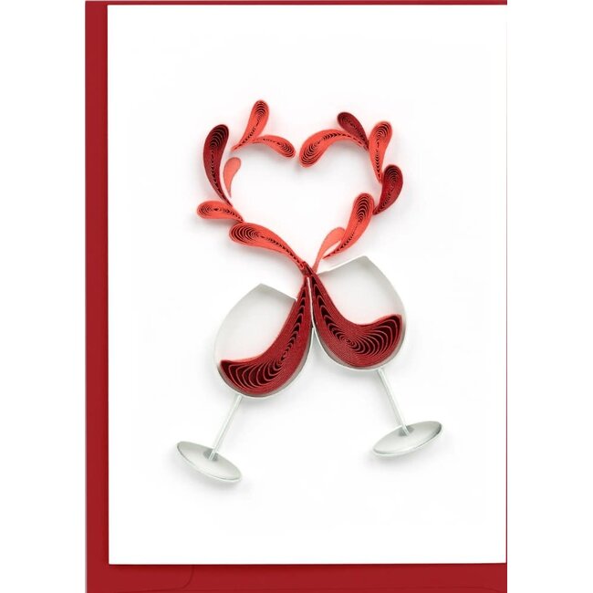 Mini Quilling Card - A Toast to Love