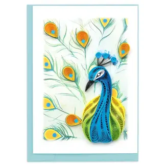 Vietnam Quilling Card Mini - Peacock