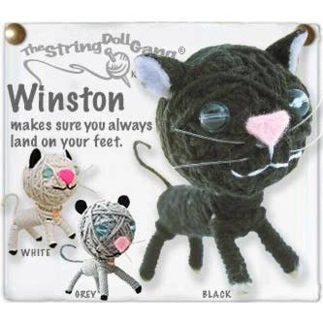 String Doll Keychain - Winston the Cat