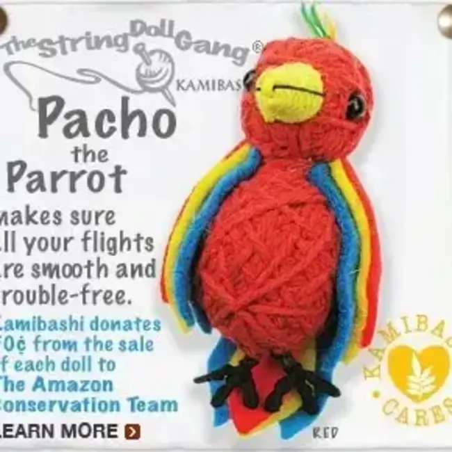 String Doll Keychain - Pacho the Parrot