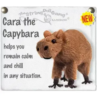 Thailand String Doll Keychain - Cara the Capybara