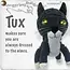 Thailand String Doll Keychain - Tux the Tuxedo Cat