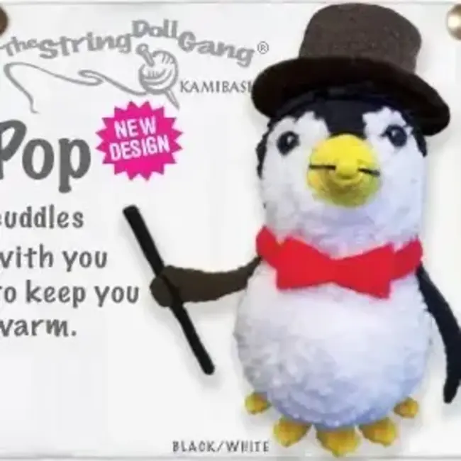 String Doll Keychain - Pop the Penguin