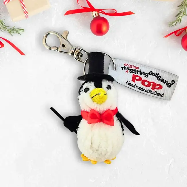 String Doll Keychain - Pop the Penguin