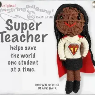Thailand String Doll Keychain - Super Teacher (long hair)
