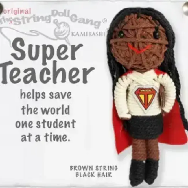 String Doll Keychain - Super Teacher (long hair)