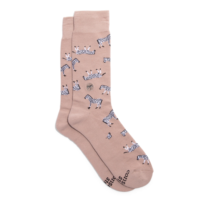 Conscious Step Crew Socks that Protect Zebras
