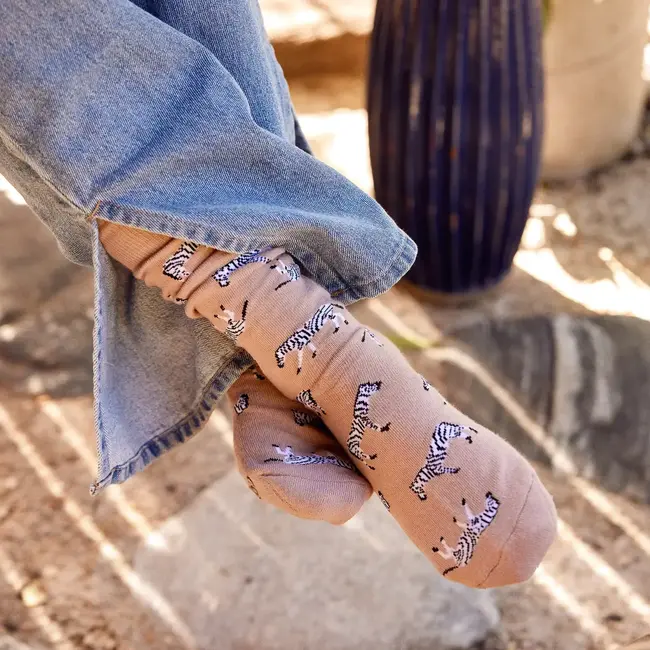 Conscious Step Crew Socks that Protect Zebras