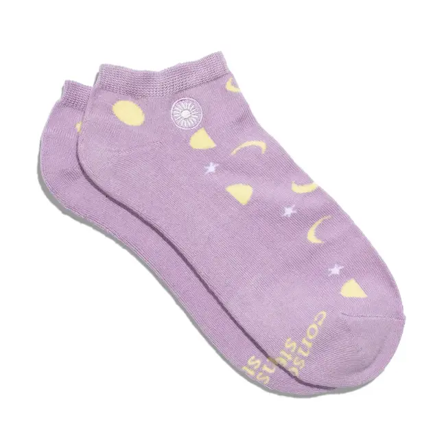 Conscious Step Ankle Socks that Support Mental Health - Purple Moons