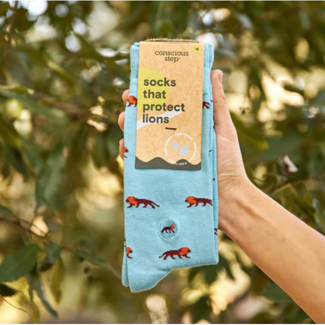 Conscious Step Crew Socks That Protect Lions
