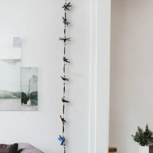 Dragonfly Driftwood Capiz Garland