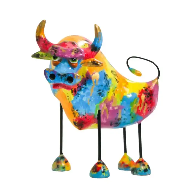 Billy Bull Hand Painted Sculpture