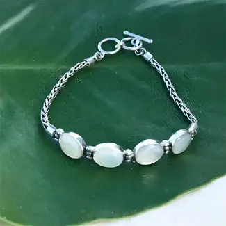 Indonesia Desa Mother of Pearl Bracelet- Sterling Silver