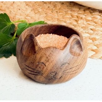 Guatemala Salt Bowl - Reclaimed Wood Cat