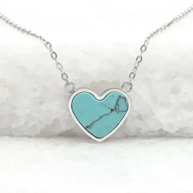 Bay Turquoise Heart Necklace