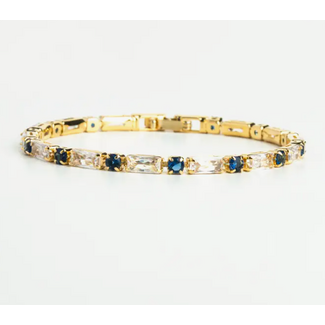 China Glimmer Something Blue Tennis Bracelet