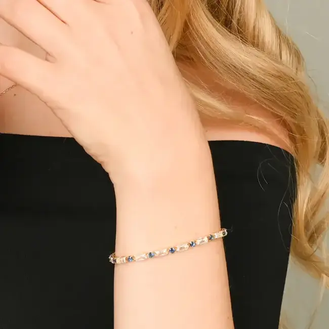 Glimmer Something Blue Tennis Bracelet