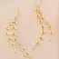 Graceful Willow Zircon & Gold Dangle Earrings