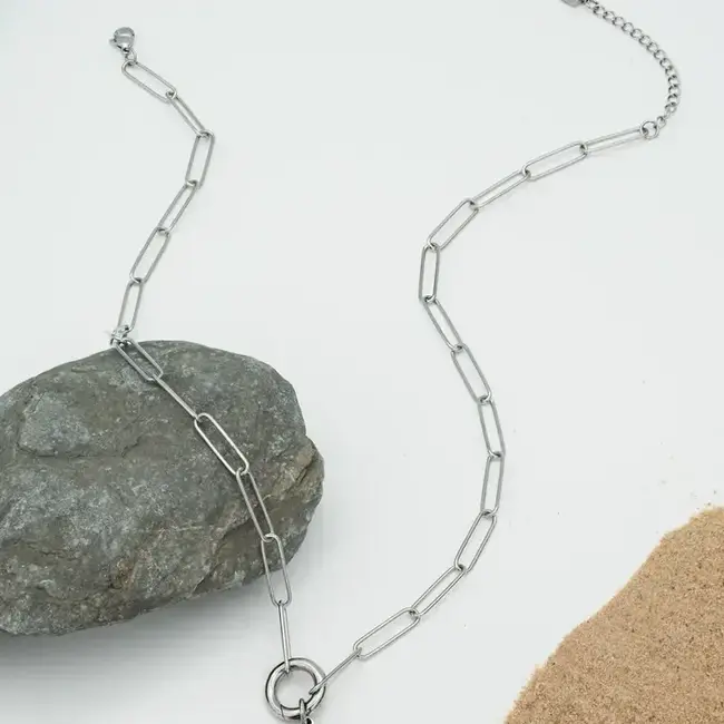 Heart of Mary Necklace Silver