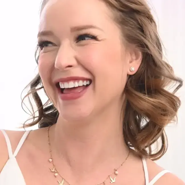 Lustre Bloom Studs in Gold