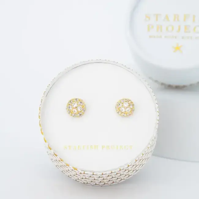 Lustre Bloom Studs in Gold