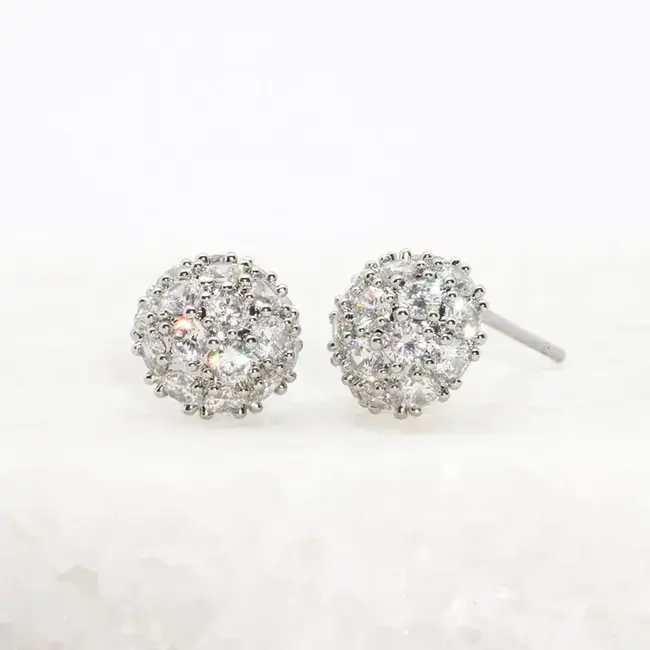 Lustre Bloom Studs in Platinum