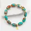 China Sierra Bloom Turquoise Emperor Stone Beaded Bracelet