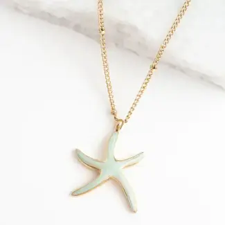 China Starfish Hope Necklace in Mint