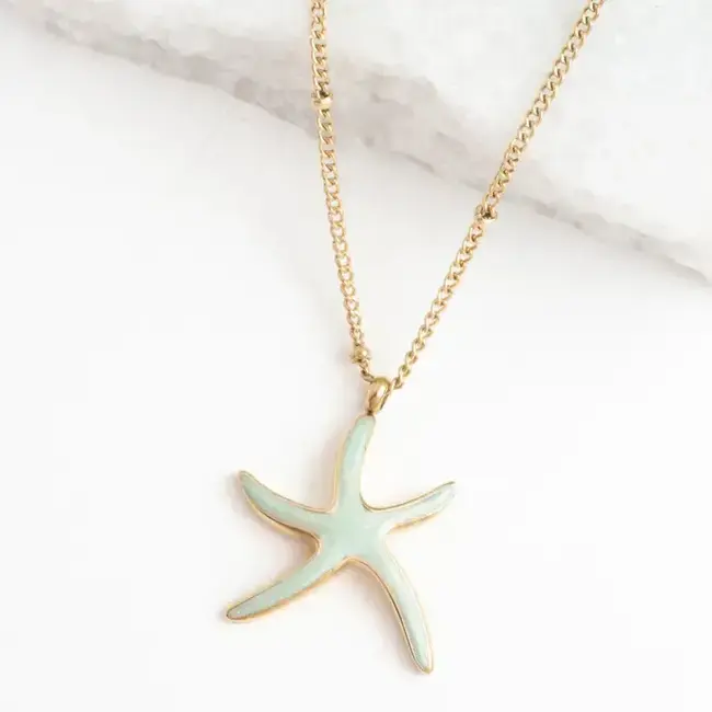 Starfish Hope Necklace in Mint