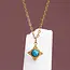 Turquoise Compass Rose Necklace