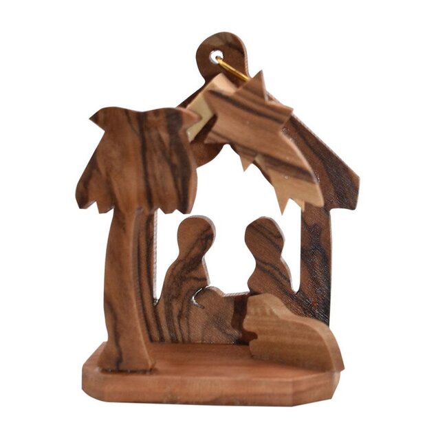 Olivewood Nativity Scene 5 x 3 x 6.5cm