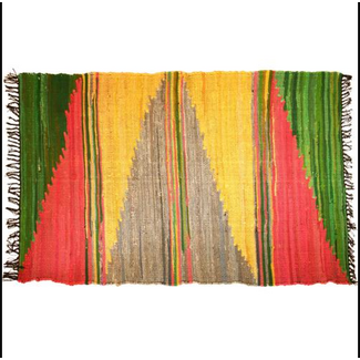 India Kilim Aztec Rag Rug (120x80cm)