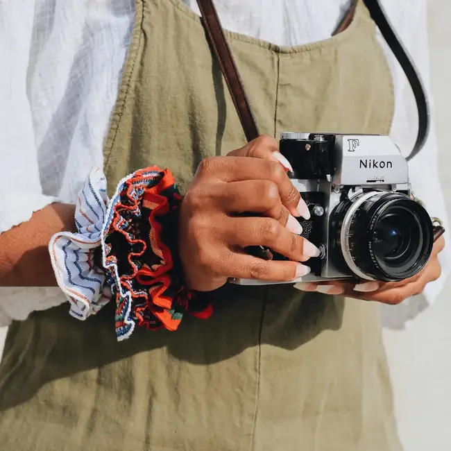 Hand-Woven Cotton  Scrunchie