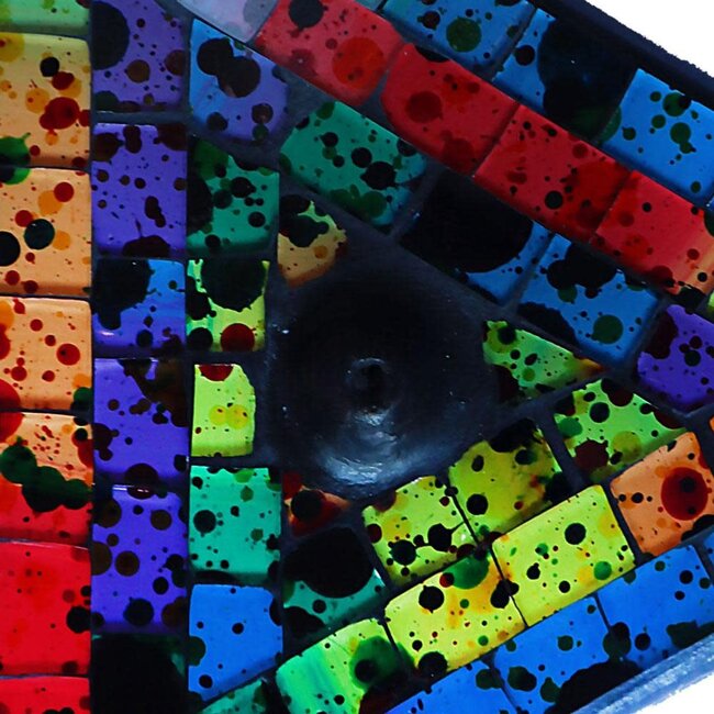 Recycled Glass Mosaic Incense Holder