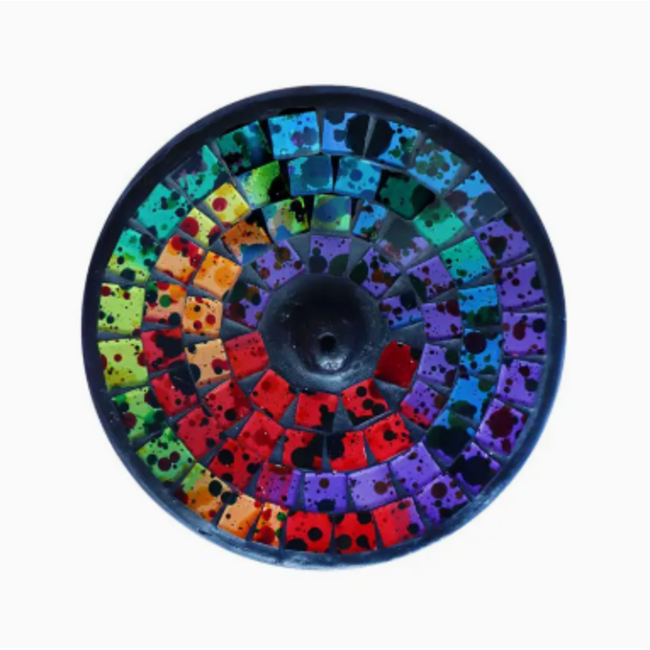 Recycled Glass Mosaic Incense Holder