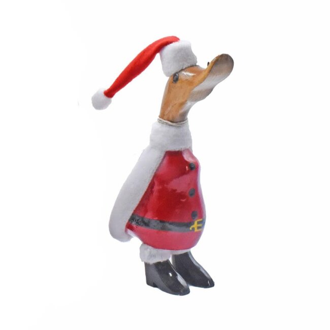 Bamboo Root Santa Duck Sculpture