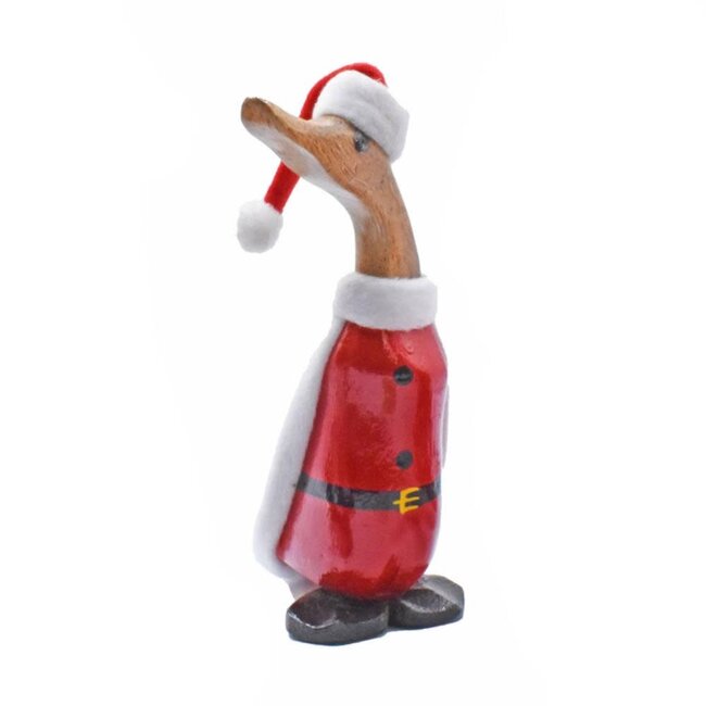 Sculpture - Bamboo Root Santa Duck