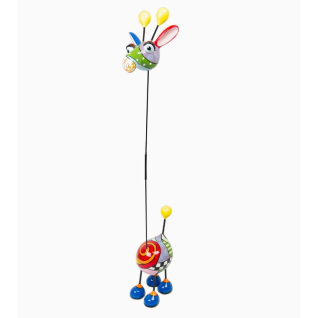 Crazy Giraffe Hand Painted Sculpture