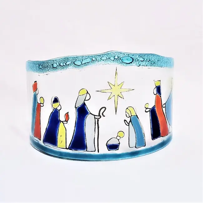Fused Glass Curved Nativity