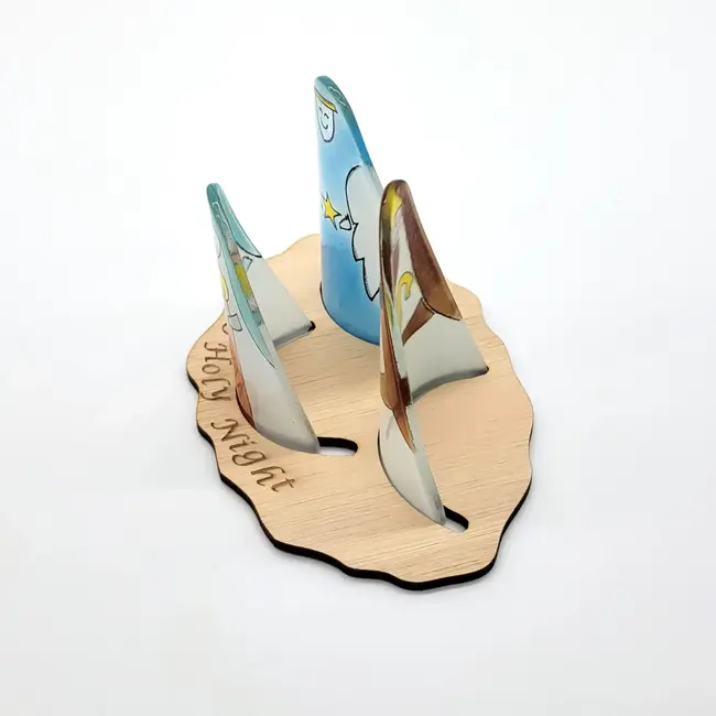 Fused Glass Standing Holy Family Nativity