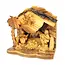 Palestine Olive Wood Musical Nativity w/ Gypsum Figures