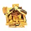 Palestine Olive Wood Nativity w/ Gypsum Figures & Incense
